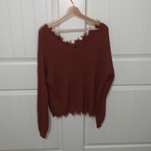 Burnt orange sweater
